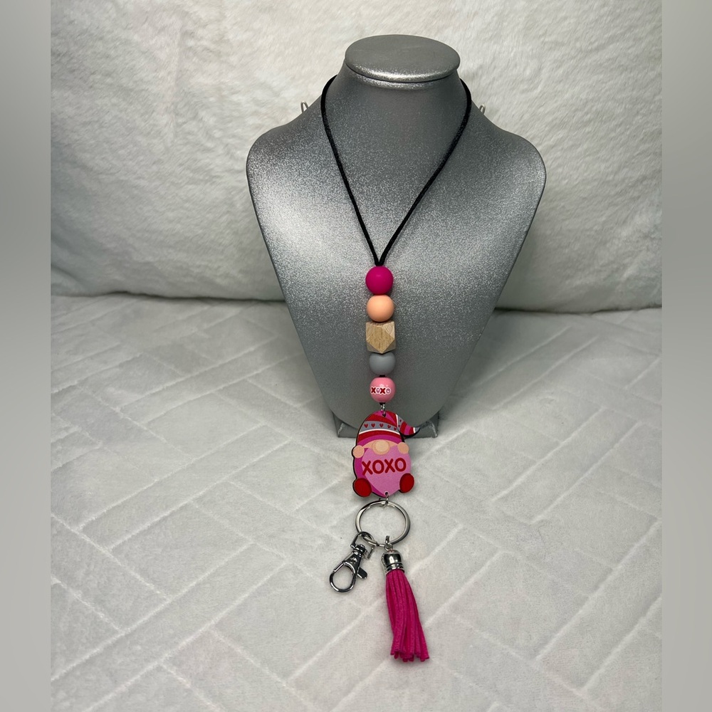 NWOT SILK ROPE BEADED LANYARD